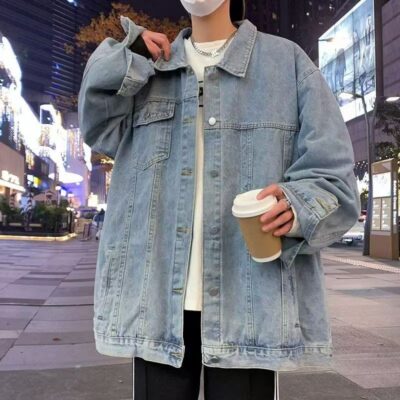 American style spring autumn fashion men’s jean jacket denim coat