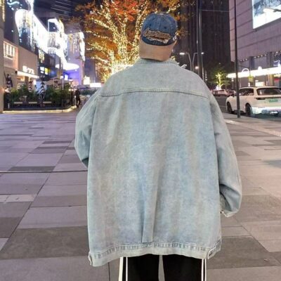 American style spring autumn fashion men’s jean jacket denim coat