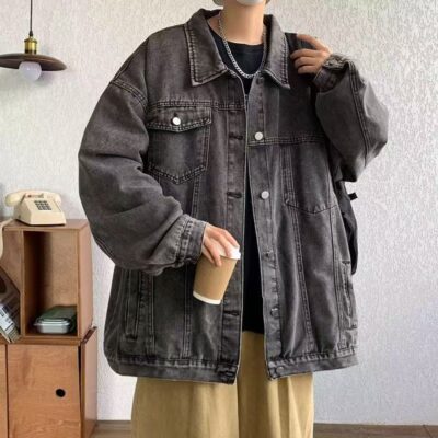 American style spring autumn fashion men’s jean jacket denim coat