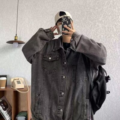 American style spring autumn fashion men’s jean jacket denim coat