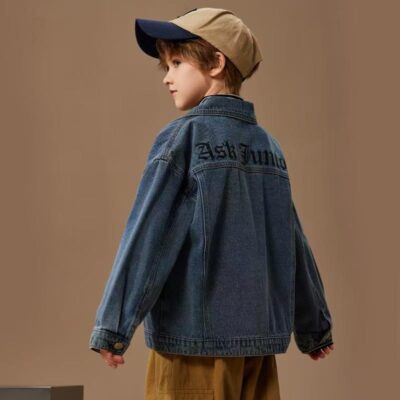 New autumn casual boys kids jean jacket denim outerwear