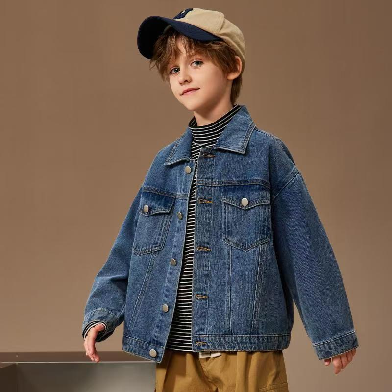 Autumn Casual Boys Kids Jean Jacket for Wholesale (7) New autumn casual boys kids jean jacket denim outerwear