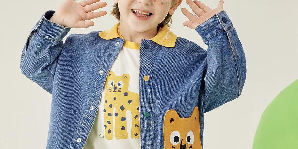 Autumn cartoon boys kids jean jacket denim coat