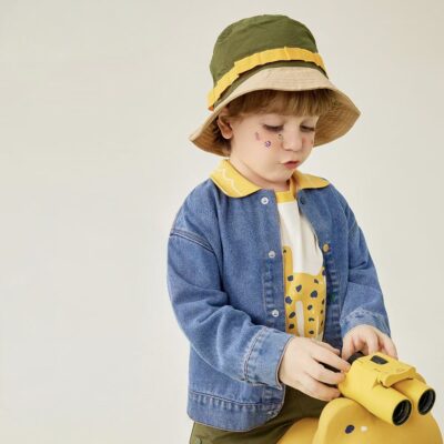 Autumn cartoon boys kids jean jacket denim coat