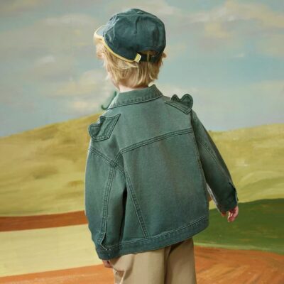 Spring gradient boys kids jean jacket custom denim coat