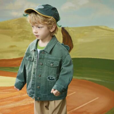 Spring gradient boys kids jean jacket custom denim coat