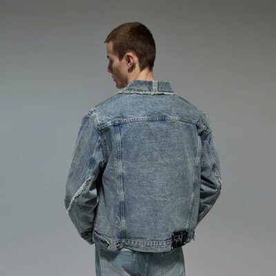 Vintage casual short spring autumn men’s jean jacket denim coat