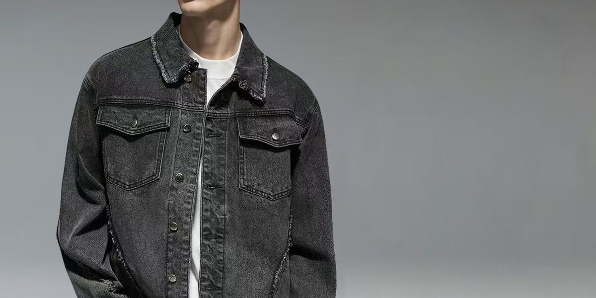 Vintage casual short spring autumn men’s jean jacket denim coat