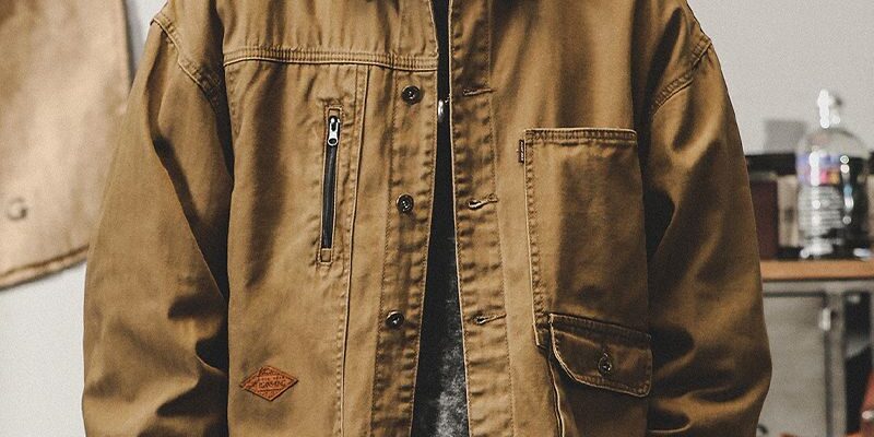 American retro loose casual men’s jean jacket for spring autumn