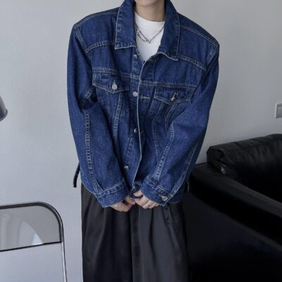 American retro casual fashion men’s jean jacket