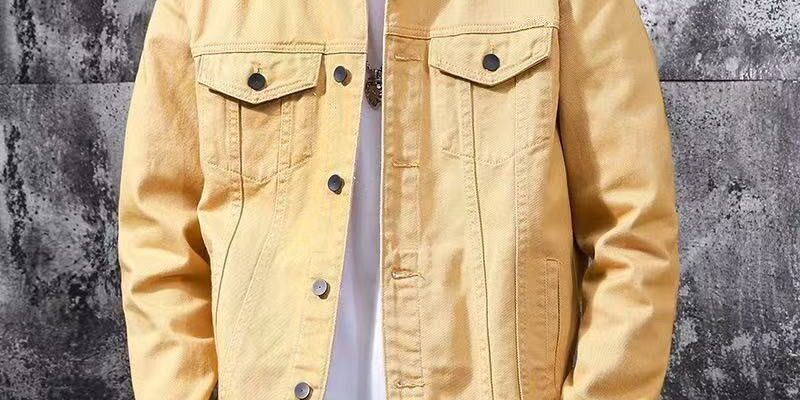 Spring autumn American vintage loose men’s jean jacket