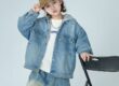 Spring autumn blue casual kids jean jacket for boys
