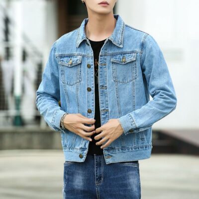 Spring autumn casual fashion men’s jean jacket