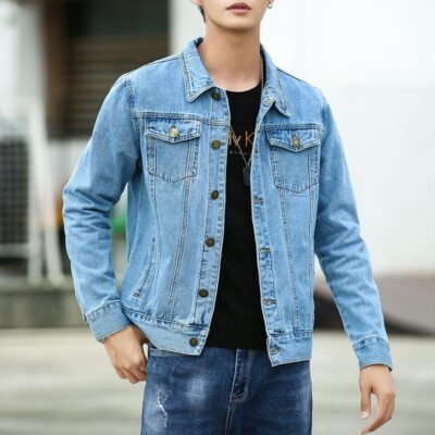 Spring autumn casual fashion men’s jean jacket