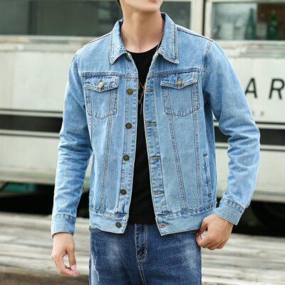 Spring autumn casual fashion men’s jean jacket