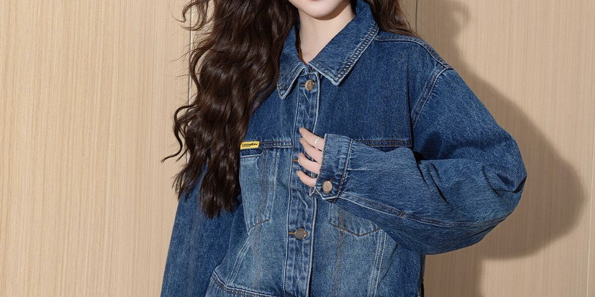 Classic collar autumn versatile women’s jean jacket