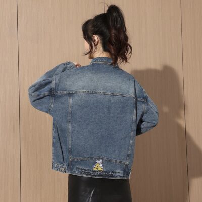 Autumn cropped slimming collar women’s jean jacket