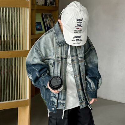 Gradient fashion kids jean jacket for boys spring autumn