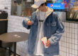Spring autumn premium hooded fashion men’s jean jacket