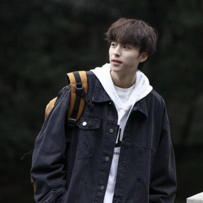 Japanese style loose casual autumn men’s jean jacket