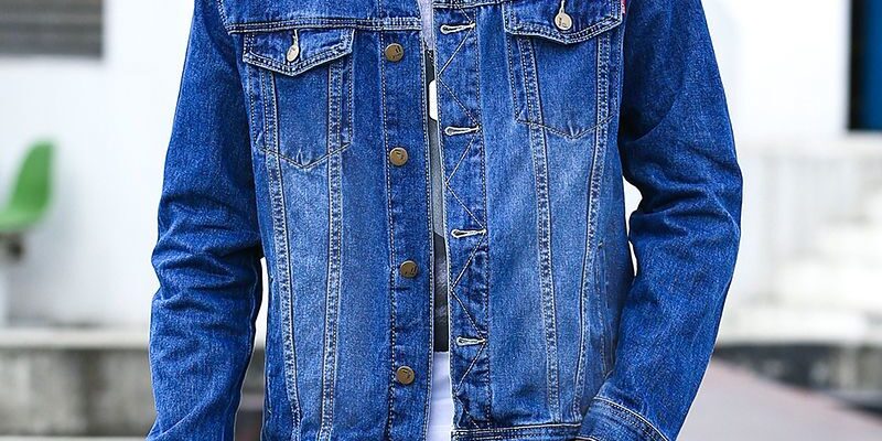 Casual versatile Korean style men’s jean jacket