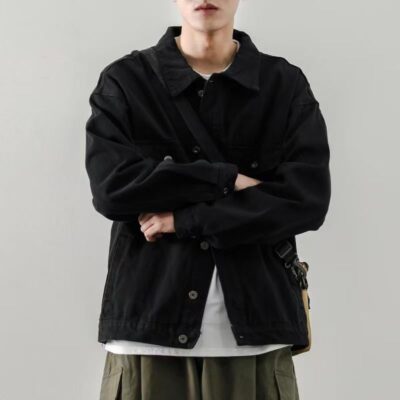 Spring autumn loose casual fashion men’s jean jacket