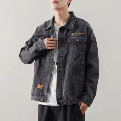 Spring autumn loose casual fashion men’s jean jacket