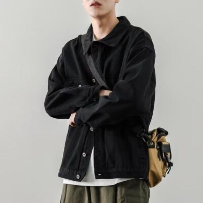 Spring autumn loose casual fashion men’s jean jacket