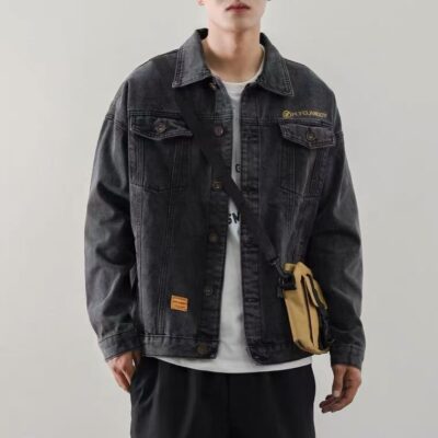 Spring autumn loose casual fashion men’s jean jacket