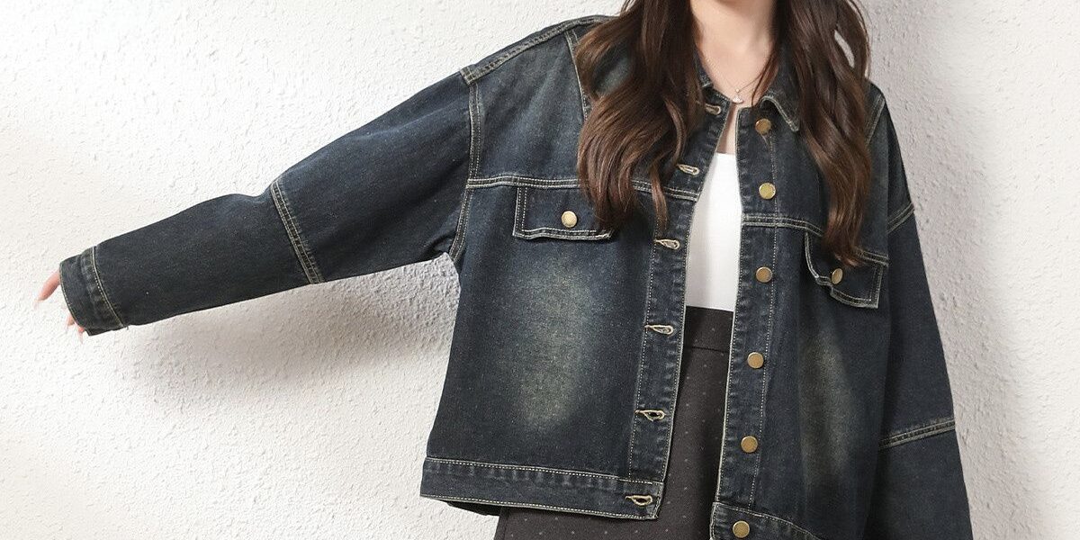 Autumn loose vintage collar women’s jean jacket