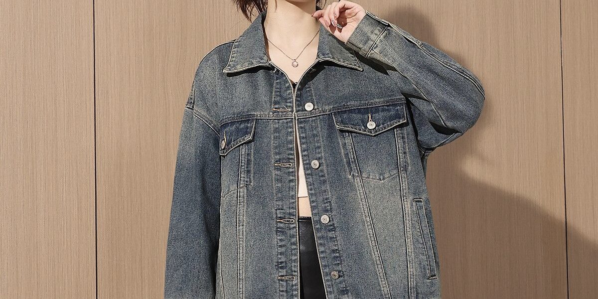 Vintage autumn loose versatile women’s jean jacket